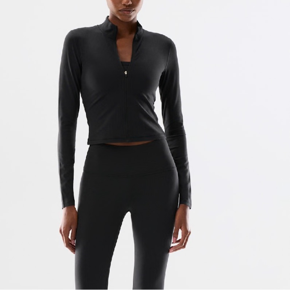 🖤 Aritzia TNA Golden Butter Limit Black Women's Zip Up Jacket L 🖤